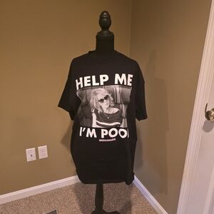 Bridesmaids Black Graphic Tee "Help Me I'm Poor"